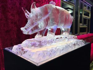 Year of the Pig Ice Sculpture