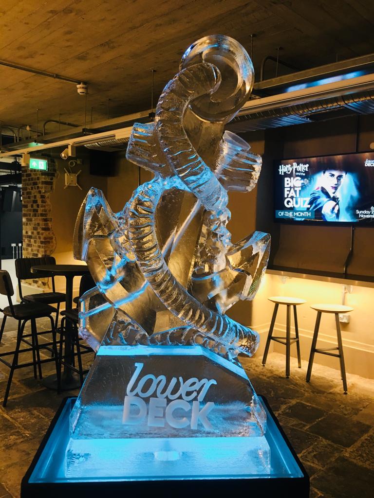 Anchor and Rope Ice Sculpture
