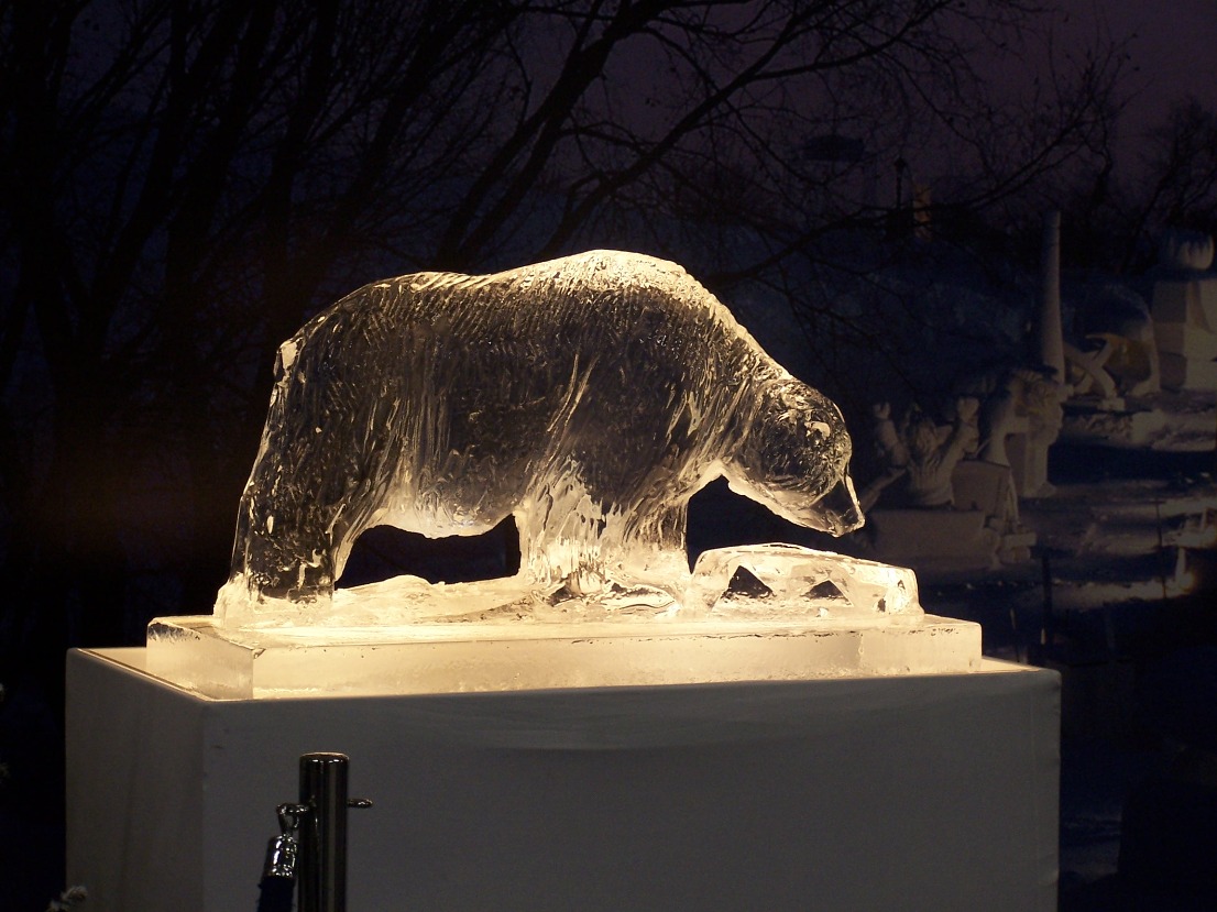 Polar Bear Ice Sculpture